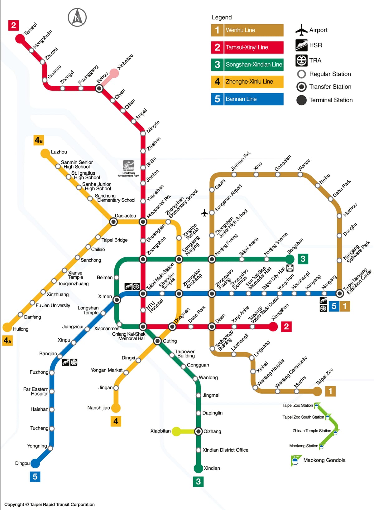 میٹرو کا نقشہ تائیوان