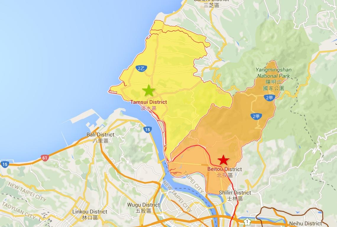 نقشہ کے tamsui
