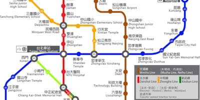 Thsr تائی پے اسٹیشن کا نقشہ