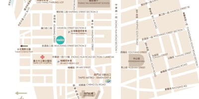 تائی پے Ximending نقشہ